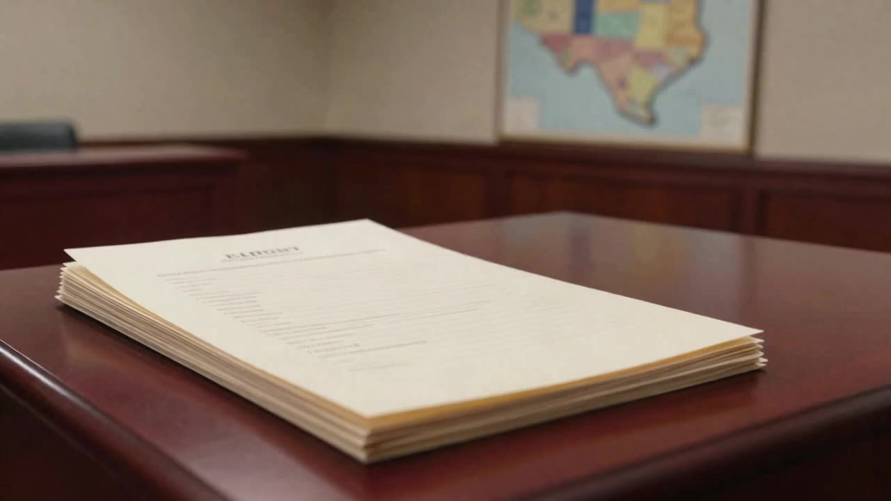 Abstract courthouse paper and docket texture, generative still for Andrew Hillman